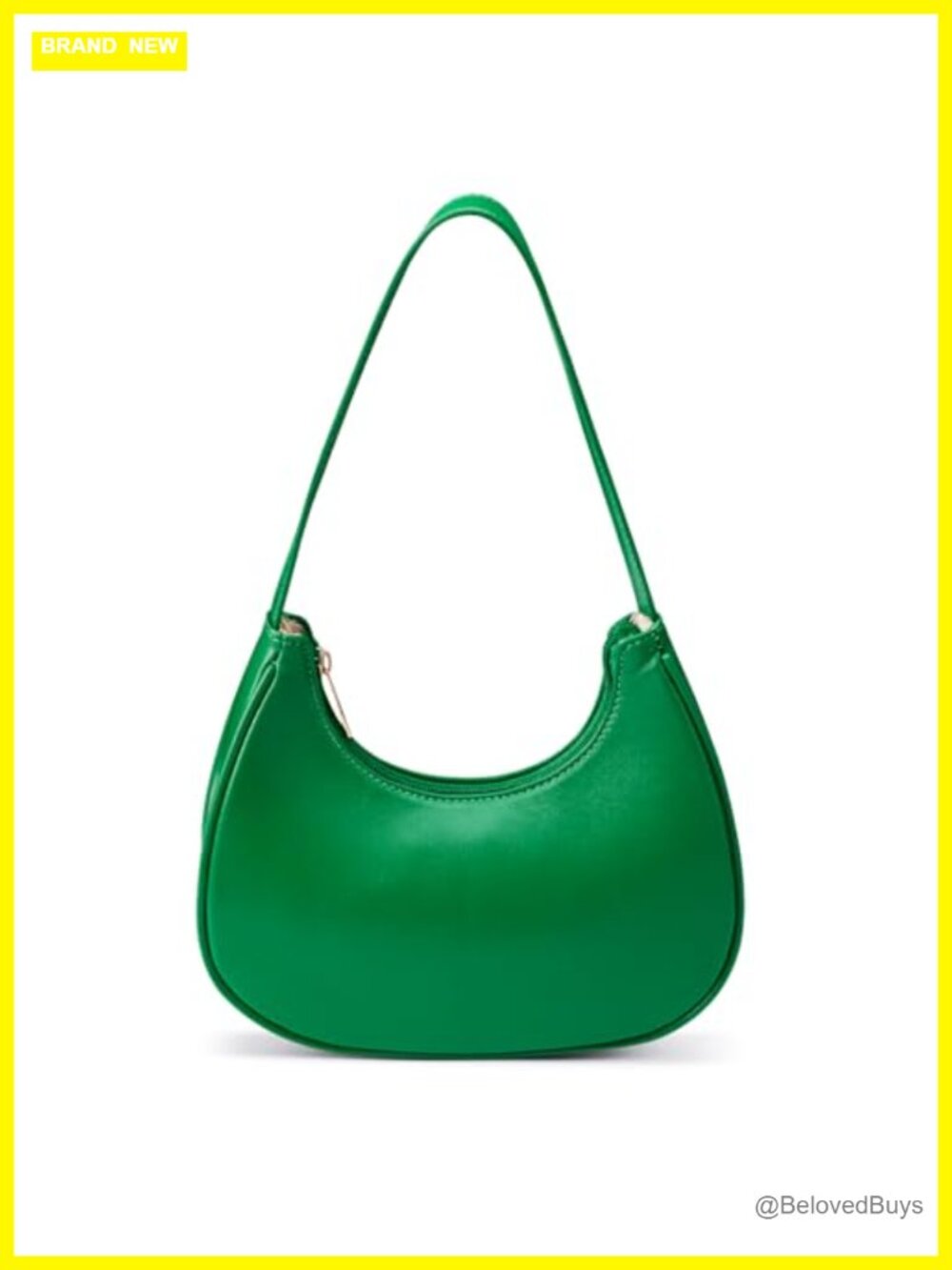 PU Leather Hobo Shoulder Handbag with Zipper